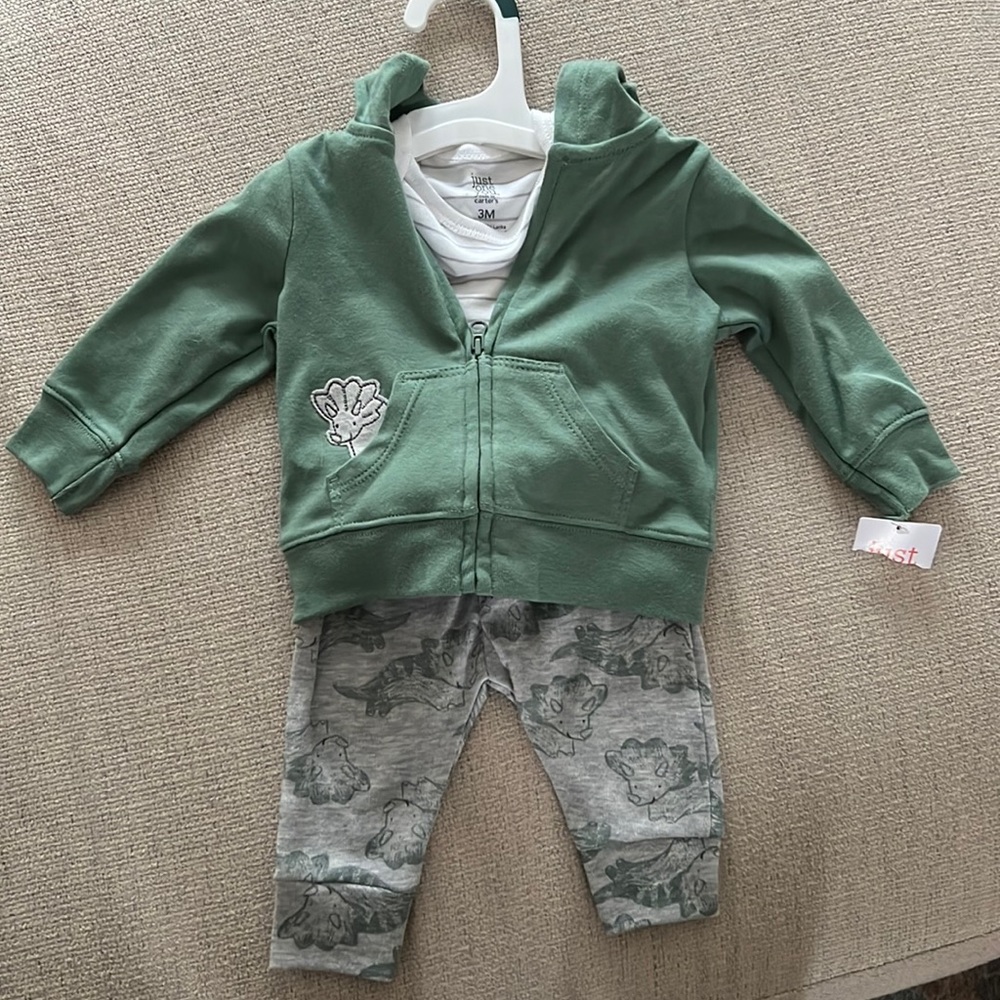 New with tags three month three-piece set.